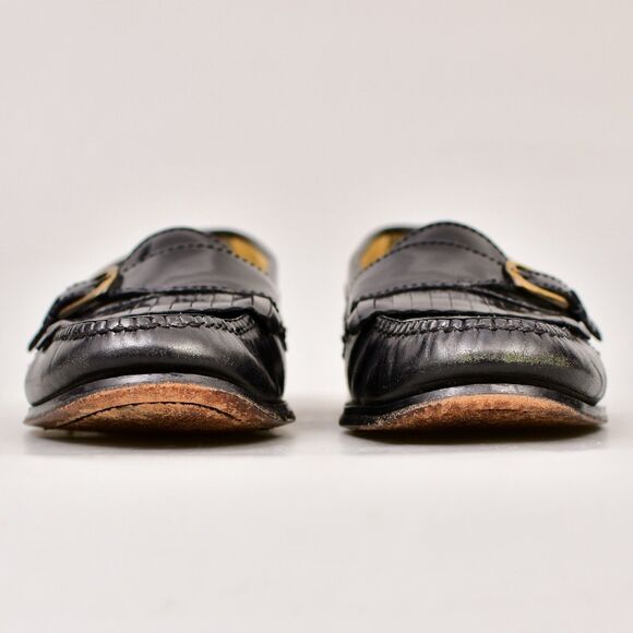 COLE HAAN LOAFER DRESS SHOES MENS 7D BLK LEATHER BUCKLE KILTIE MONK STRAP 3518 - Picture 4 of 11